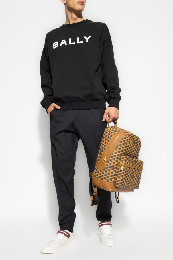 Black Sweatshirt with logo Bally Biname fmedShops VC Bench Mens Tops and T Shirts